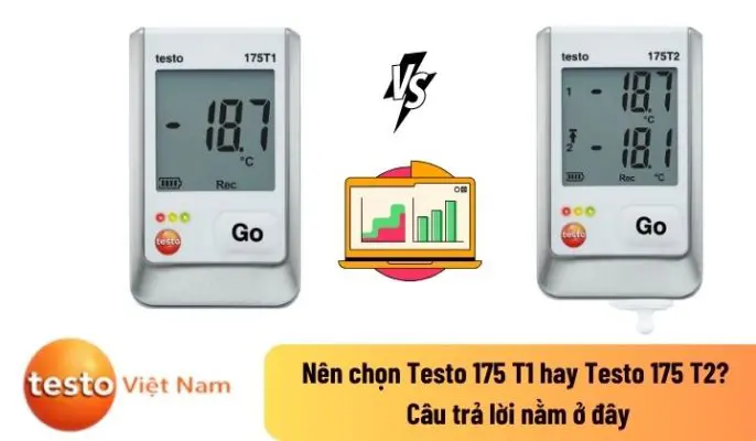 so sánh máy ghi dữ liệu nhiệt độ Testo 175-T1 và Testo 175-T2