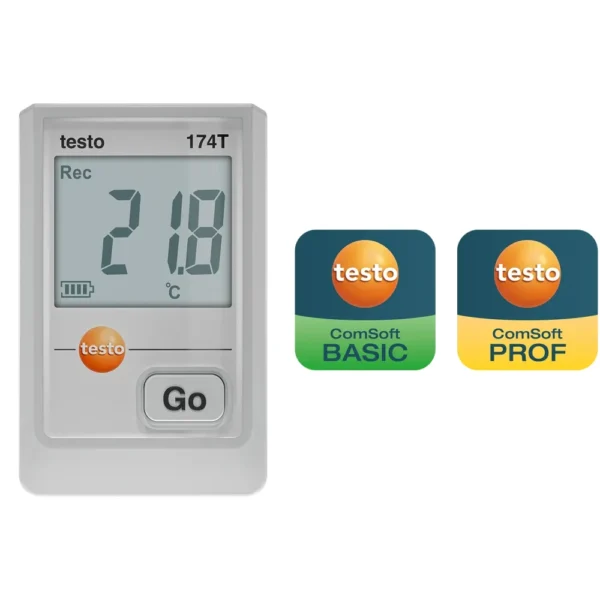 Nhiệt kế tự ghi testo 174 T (Màu trắng, USB-C, Mini)