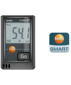 Nhiệt ẩm kế tự ghi mini Testo 174 H BT (Màu đen, Bluetooth®, App)