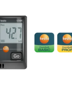 Nhiệt ẩm kế tự ghi Testo 174 H (Màu đen, USB-C, Mini)