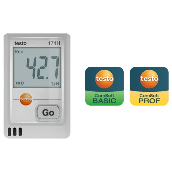 Nhiệt ẩm kế tự ghi Testo 174 H Màu trắng